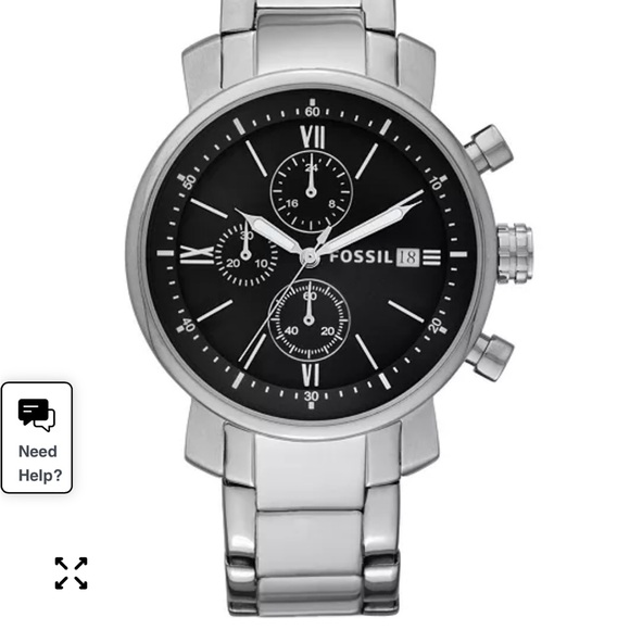 Fossil Men’s Rhett Chronograph Silver Watch 42mm - Picture 1 of 8